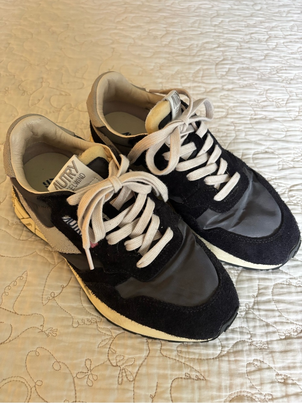 Autry Reelwind Low suede and shell sneakers, size 40